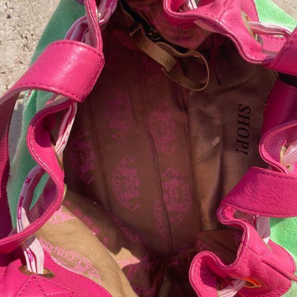 Rare Vintage Juicy Couture Daydreamer green and pink bag Y2K - Picture 8 of 17